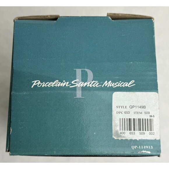 Vintage 1993 Porcelain Santa Musical Figurine Santa Claus is Coming to Town 8" - Picture 15 of 17